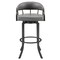 Armen Living Pharaoh Swivel 26" Mineral Finish and Gray Faux Leather Bar Stool 721535743353 - alternate 7